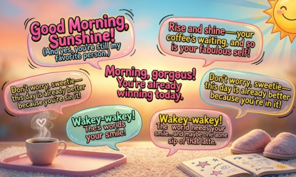 Funny Good Morning Quotes and Phrases for Her