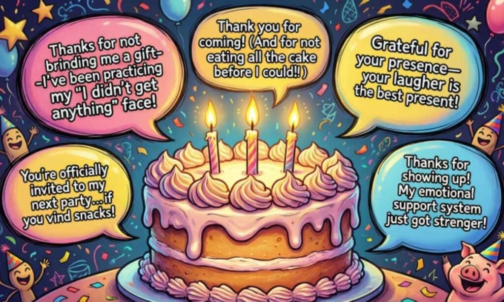 Funny Thank You Messages for a Birthday Party