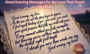 Good Evening Messages for My Love That Touch the Heart