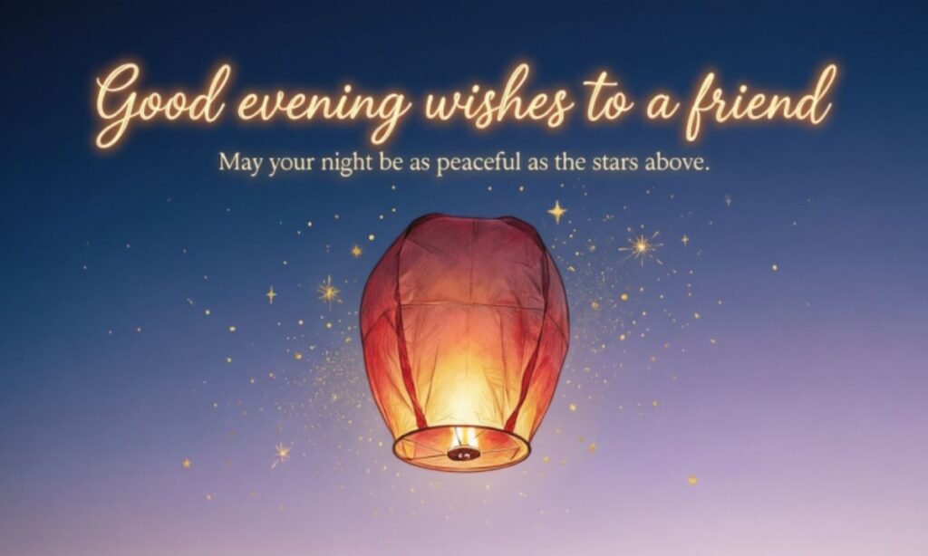 Good evening wishes to a friend
