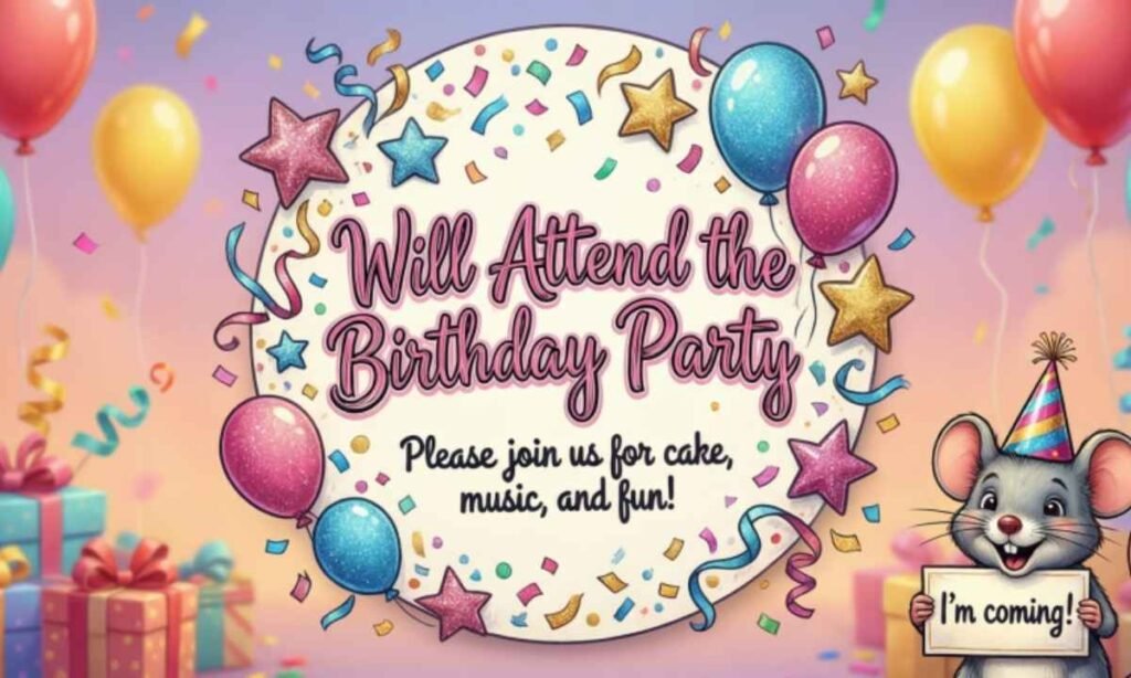 Will Attend the Birthday Party Messages