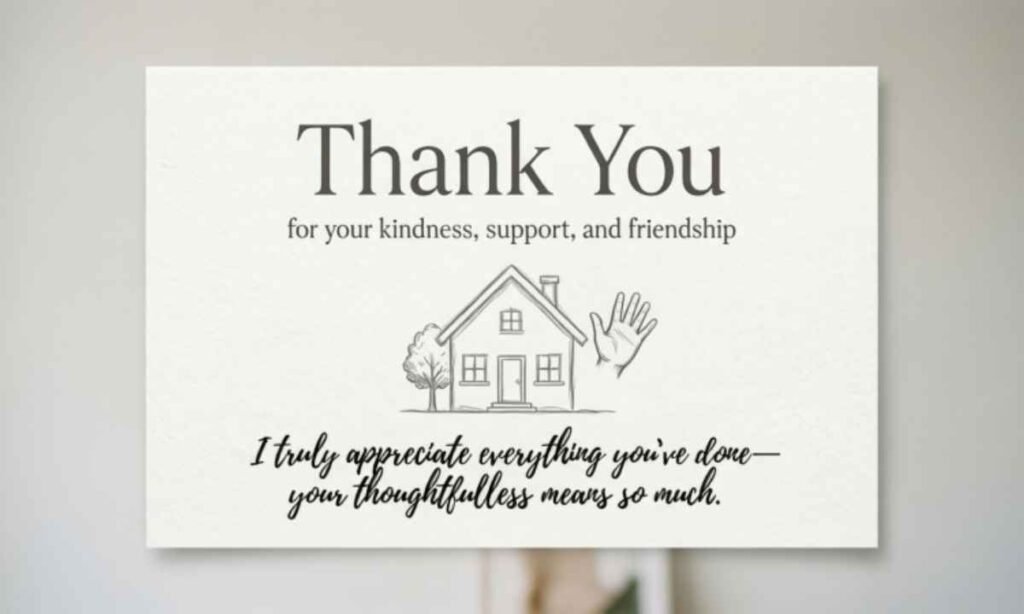 Thank You Note to Neighbor Template