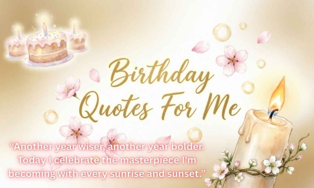 Birthday Quotes For Me Image: "Another year wiser, another year bolder. Today I celebrate the masterpiece I'm becoming with every sunrise and sunset."