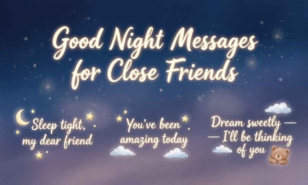 Good Night Messages for Close Friends Image