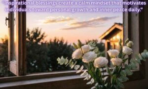 Sunday Good Evening Blessings Image: Inspirational blessings create a calm mindset that motivates individuals toward personal growth and inner peace daily.