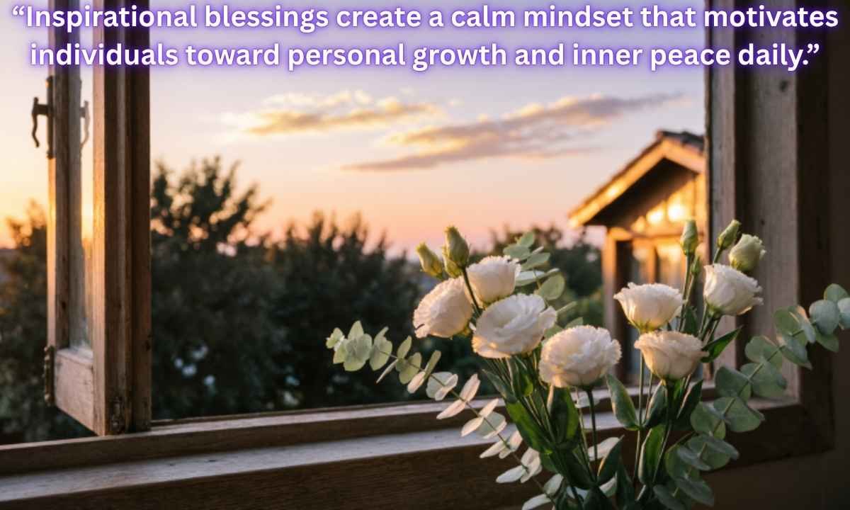 Sunday Good Evening Blessings Image: Inspirational blessings create a calm mindset that motivates individuals toward personal growth and inner peace daily.