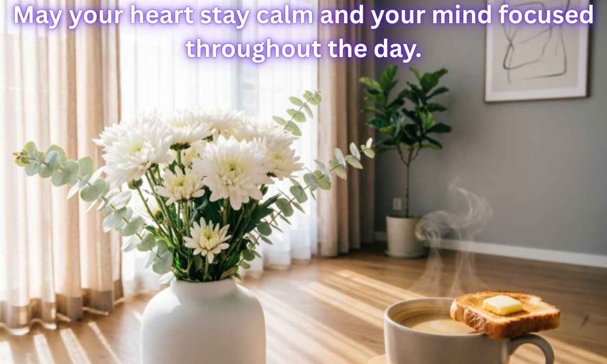Tuesday Blessings Good Morning Image: May your heart stay calm and your mind focused throughout the day.